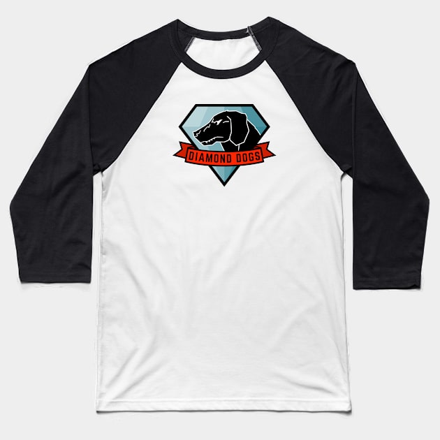 Diamond Dogs Baseball T-Shirt by aquaticform